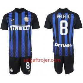 Inter Milan Fodboldtrøjer PALACIO 8 Børn Hjemmebanesæt 2018/19 Kort ærmer